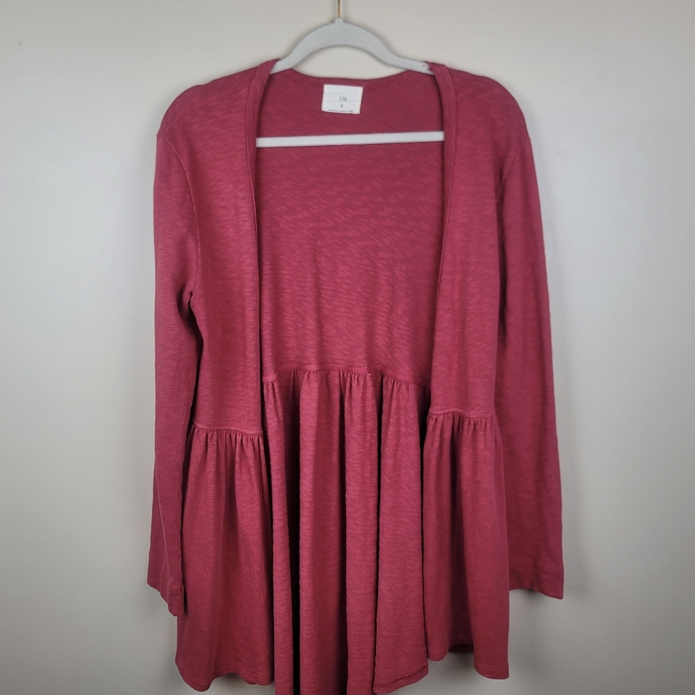 | Anthropologie | T. La Berry Beira Peplum Open Cardigan size S
